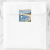Cape Cod Massachusetts Vierkante Sticker (Tas)
