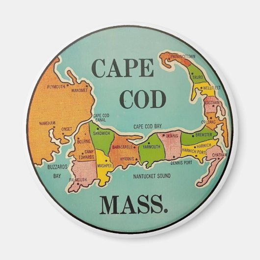 Cape Cod Massachusetts voyage vintage Magnet (Devant)