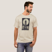Cape Cod Massachusetts vuurtoren maan T-shirt (Voorkant volledig)