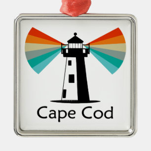 Cape Cod Massachusetts Vuurtoren Regenboog Metalen Ornament