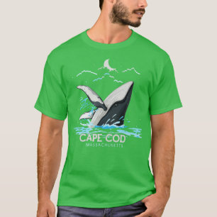 Cape Cod Massachusetts Walvis kijken bultrug Wha T-shirt