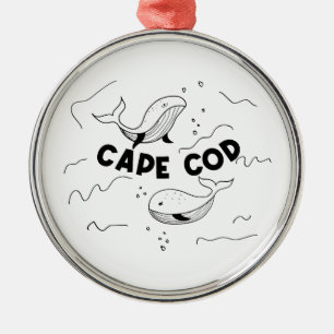 Cape Cod Massachusetts Walvissen Metalen Ornament