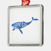 Cape Cod Massachusetts Whale Metalen Ornament (Links)