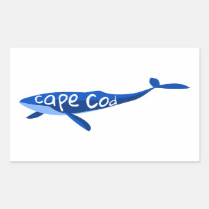 Cape Cod Massachusetts Whale Rechthoekige Sticker