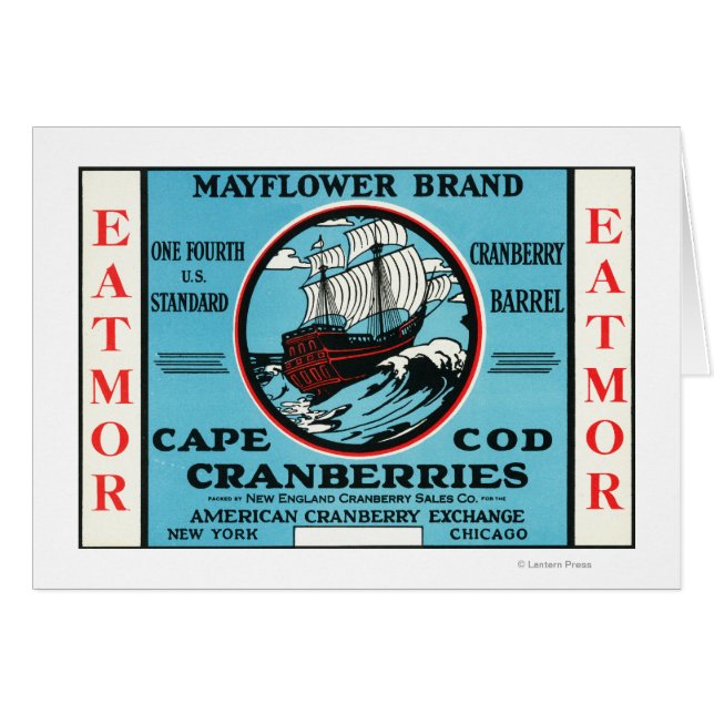 Cape Cod Mayflower Eatmor Cranberries Merk (Voorkant Horizontaal)