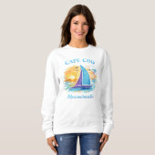 Cape Cod Mignon Sweatshirt de plage côtière (Devant entier)