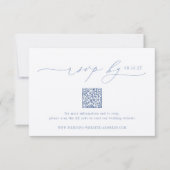 CAPE COD Minimalistische Wedding QR-code RSVP Kaartje (Voorkant)