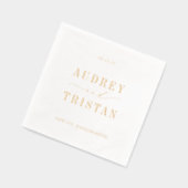 CAPE COD Moderne minimalistische bruiloft Folie Servetten (Links)