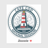 Cape Cod National Seashore Massachusetts Badge Sticker (Vel)