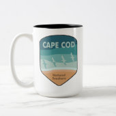 Cape Cod National Seashore Massachusetts Seagulls Tweekleurige Koffiemok (Links)