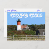 Cape Cod, Nauset Lighthouse, Eastham, MA Post Card Briefkaart (Voorkant / Achterkant)