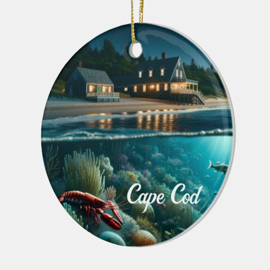 Cape Cod Noël Ornement (Gauche)