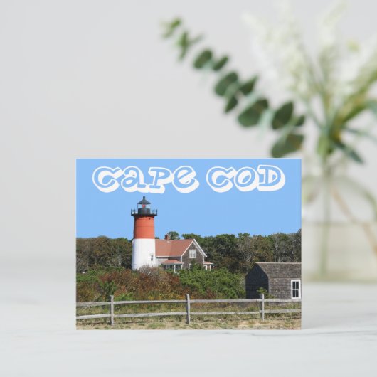 Cape Cod, phare de Nauset, Eastham, carte postale (Debout devant)