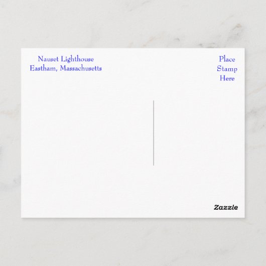 Cape Cod, phare de Nauset, Eastham, carte postale (Dos)
