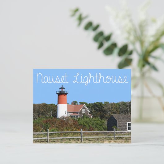 Cape Cod, phare de Nauset, Eastham, carte postale  (Debout devant)