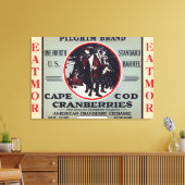 Cape Cod Pilgrim Eatmor Cranberries Brand Canvas Afdruk (Insitu (Woonkamer))