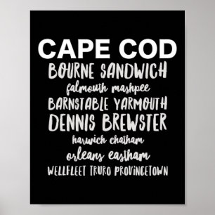 Cape Cod Plaatsen Provincetown Rnstable Bourne Den Poster