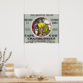 Cape Cod Pocahontas Brand Cranberry Label Poster (Keuken)