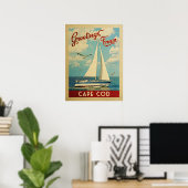 Cape Cod Poster Sailboat  Massachusetts (Thuiskantoor)