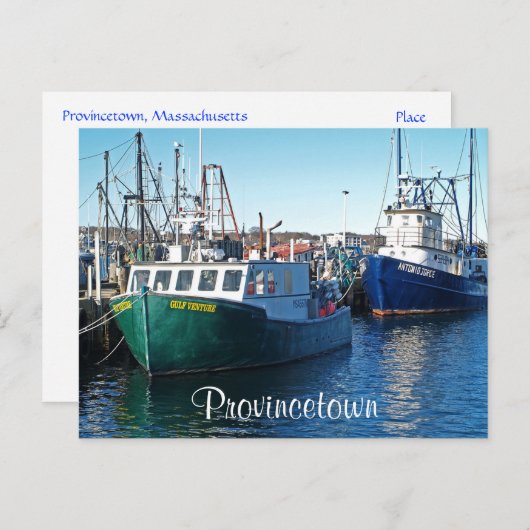 Cape Cod Provincetown Harbour, carte postale (Devant / Derrière)