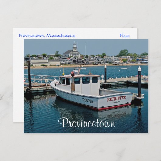 Cape Cod Provincetown Harbour, carte postale MA (Devant / Derrière)