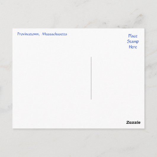 Cape Cod, Provincetown Massachusetts Carte postale (Dos)