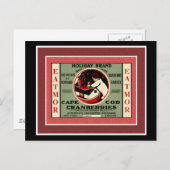 Cape Cod Santa Cranberry Briefkaart (Voorkant / Achterkant)