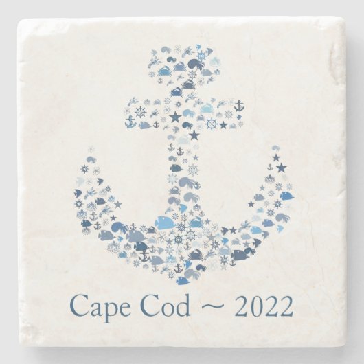 Cape Cod Souvenir Onderzetter - Aanpassen (Voorkant)