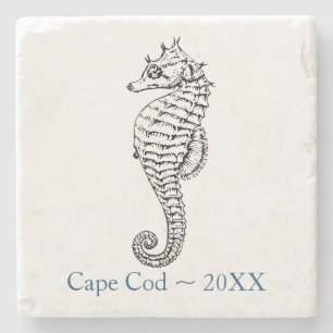 Cape Cod Souvenir Onderzetter - Seahorse