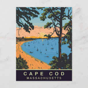 Cape Cod-strand, Massachusetts, Reisreclame uit he Briefkaart