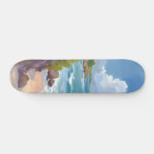 Cape Cod-strandbaanoceaan-schilderij Skateboard (Horizontaal)