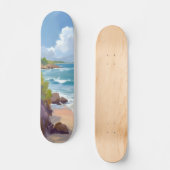 Cape Cod-strandbaanoceaan-schilderij Skateboard (Voorkant)