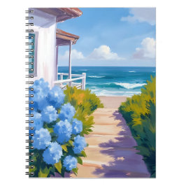 Cape Cod Strandpad Pad | Hortensia Kustschilderij Notitieboek