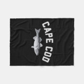 Cape Cod Striper gestreepte B leuk visontwerp  Fleece Deken (Voorkant (Horizontaal))