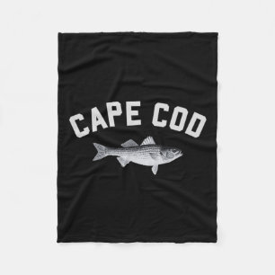 Cape Cod Striper gestreepte B leuk visontwerp Fleece Deken