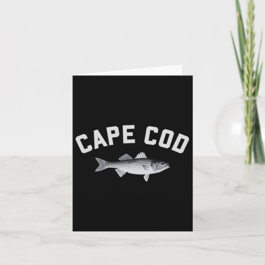 Cape Cod Striper Gestreepte Byss Fun Gevist Ontwer Kaart (Voorkant)