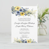 Cape Cod Summer Floral Faire-part de mariage (Debout devant)