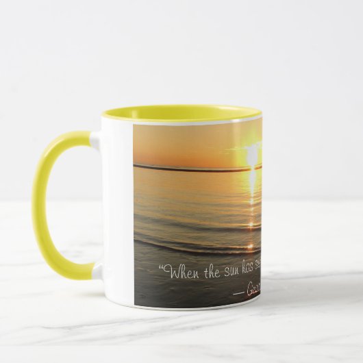 Cape Cod Sunset Coffee Mok (Links)