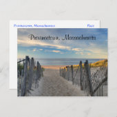 Cape Cod Sunset Provincetown, MA Beach Post Card Briefkaart (Voorkant / Achterkant)