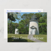 Cape Cod Three Sisters Lighthouse, Mass Post Card Briefkaart (Voorkant / Achterkant)