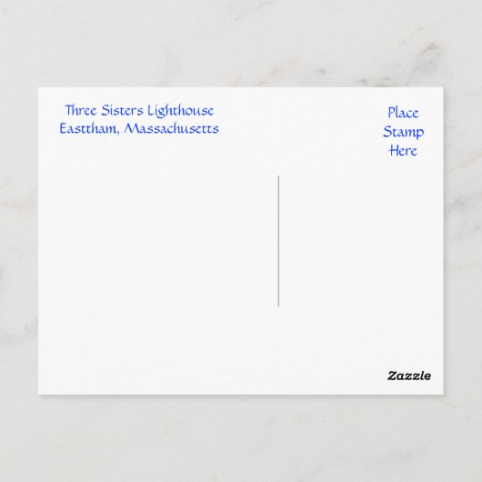 Cape Cod Trois Soeurs Phare, carte postale (Dos)
