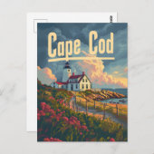 Cape Cod-Vintage Briefkaart (Voorkant / Achterkant)