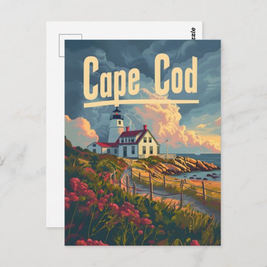 Cape Cod-Vintage Briefkaart (Voorkant / Achterkant)