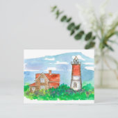 Cape Cod vuurtoren schets Briefkaart (Staand voorkant)