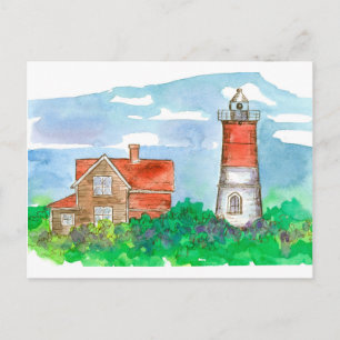 Cape Cod vuurtoren schets Briefkaart