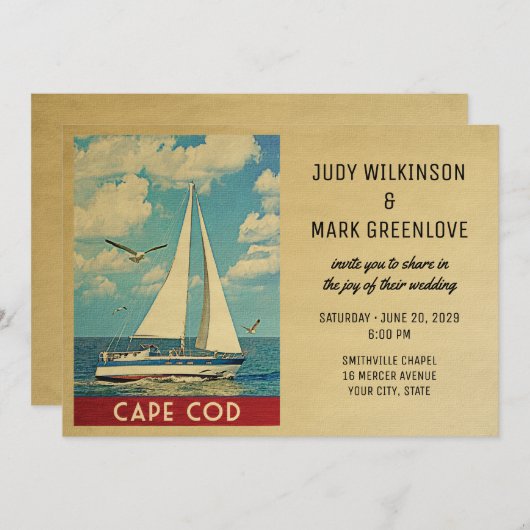 Cape Cod Weddenschap Kaart (Voorkant / Achterkant)