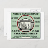 Cape Cod White House Brand Cranberry Label Briefkaart (Voorkant / Achterkant)