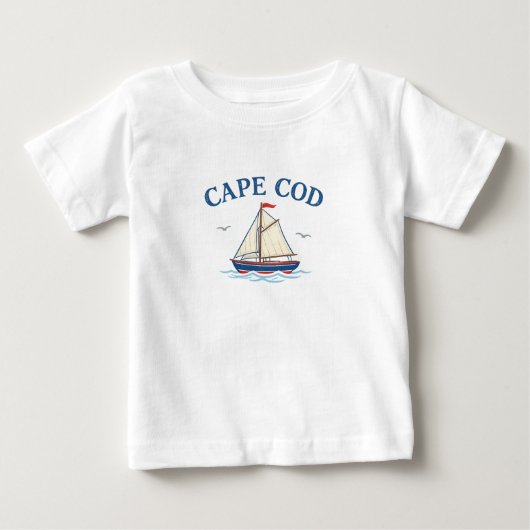 Cape Cod Zeilboot Baby T-shirt (Voorkant)