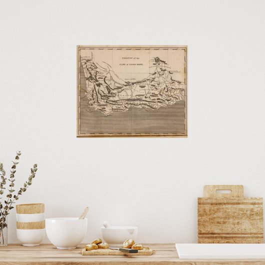 Cape Colony Map door Arrowsmith Poster (Keuken)