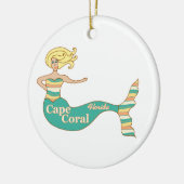 Cape Coral, FL Mermaid Keramisch Ornament (Links)